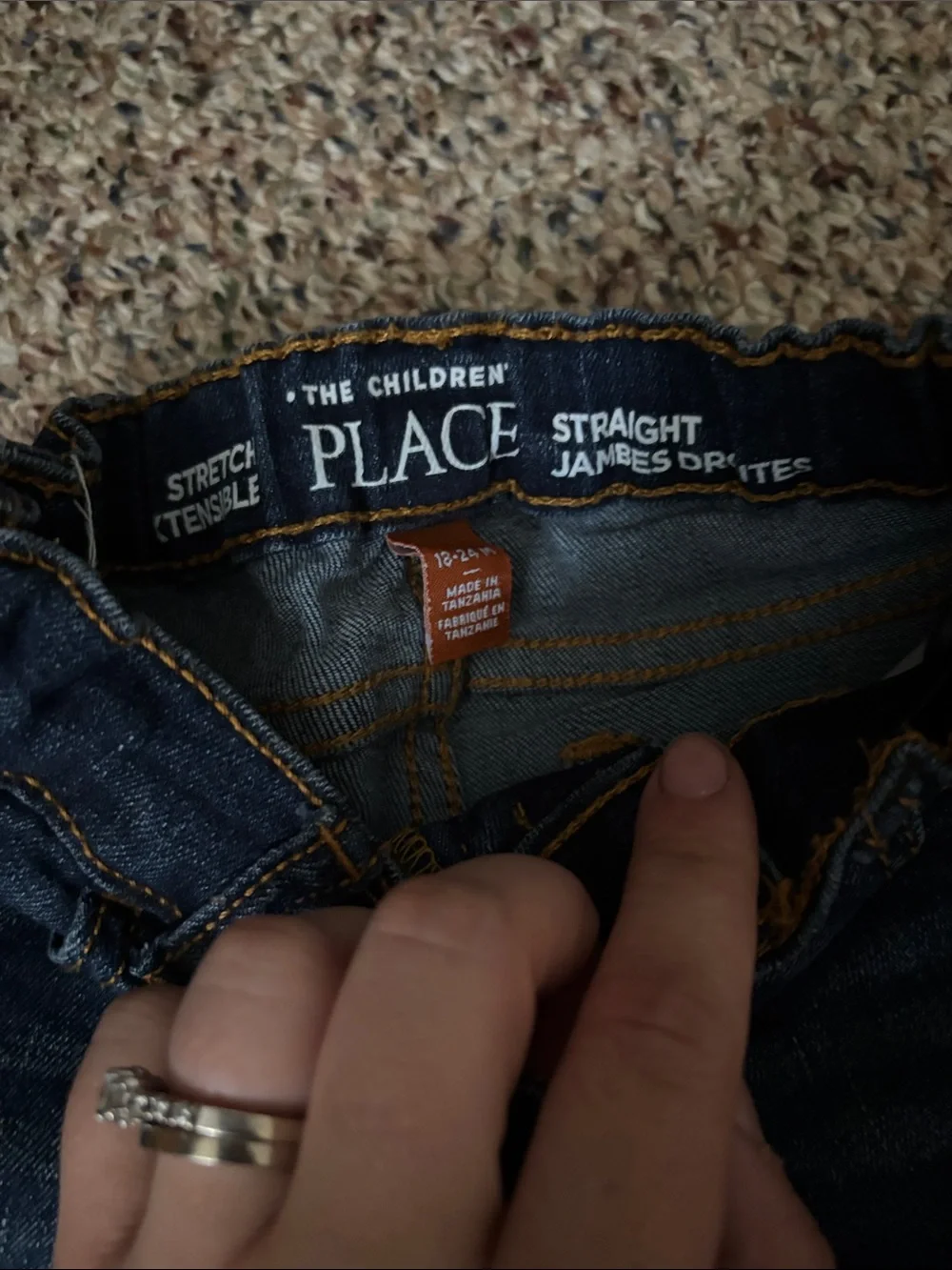 The Children's Place Dark Blue Denim Jeans Set